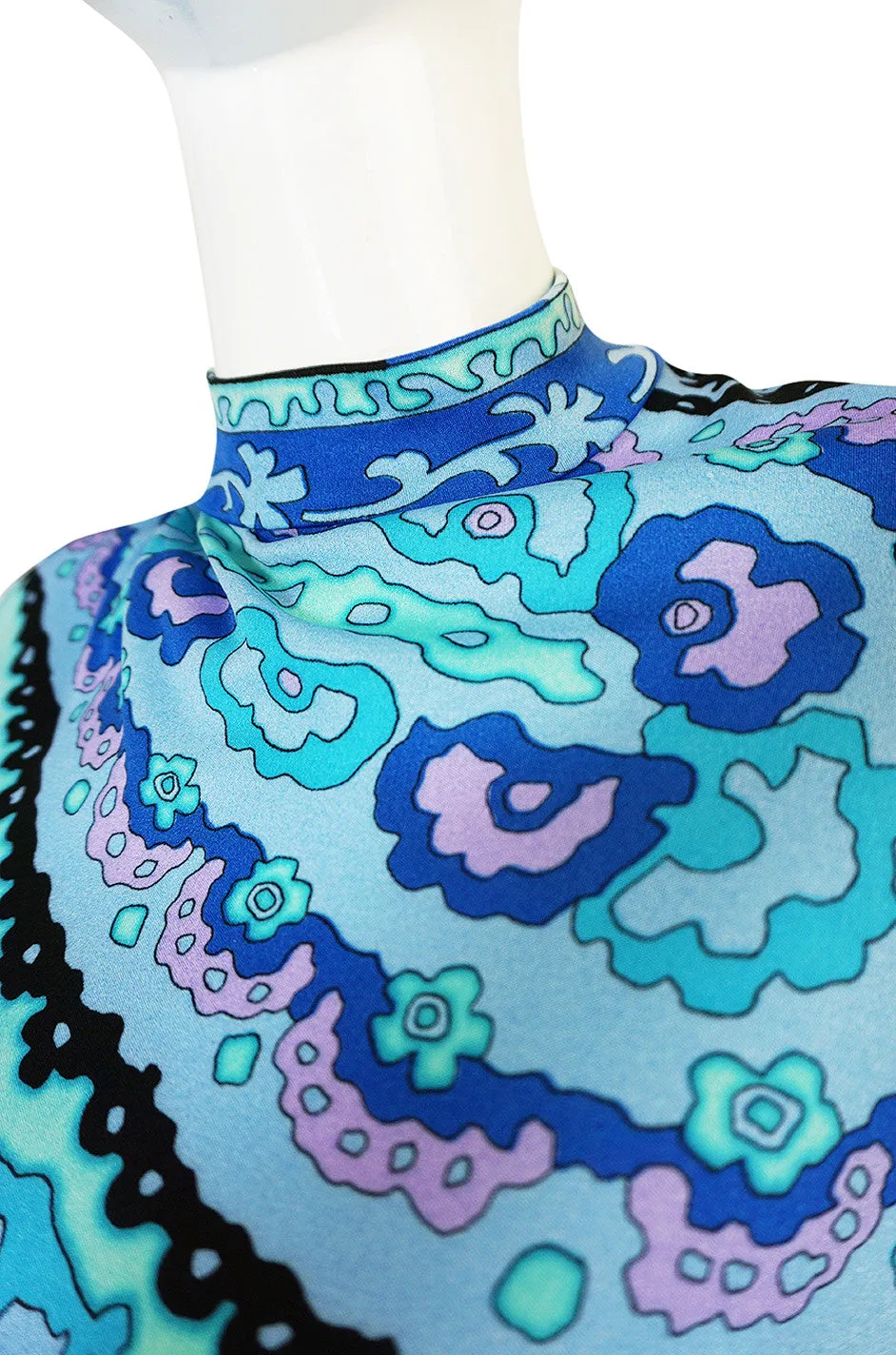 1970s Leonard Silk Jersey Tunic or Mini Dress