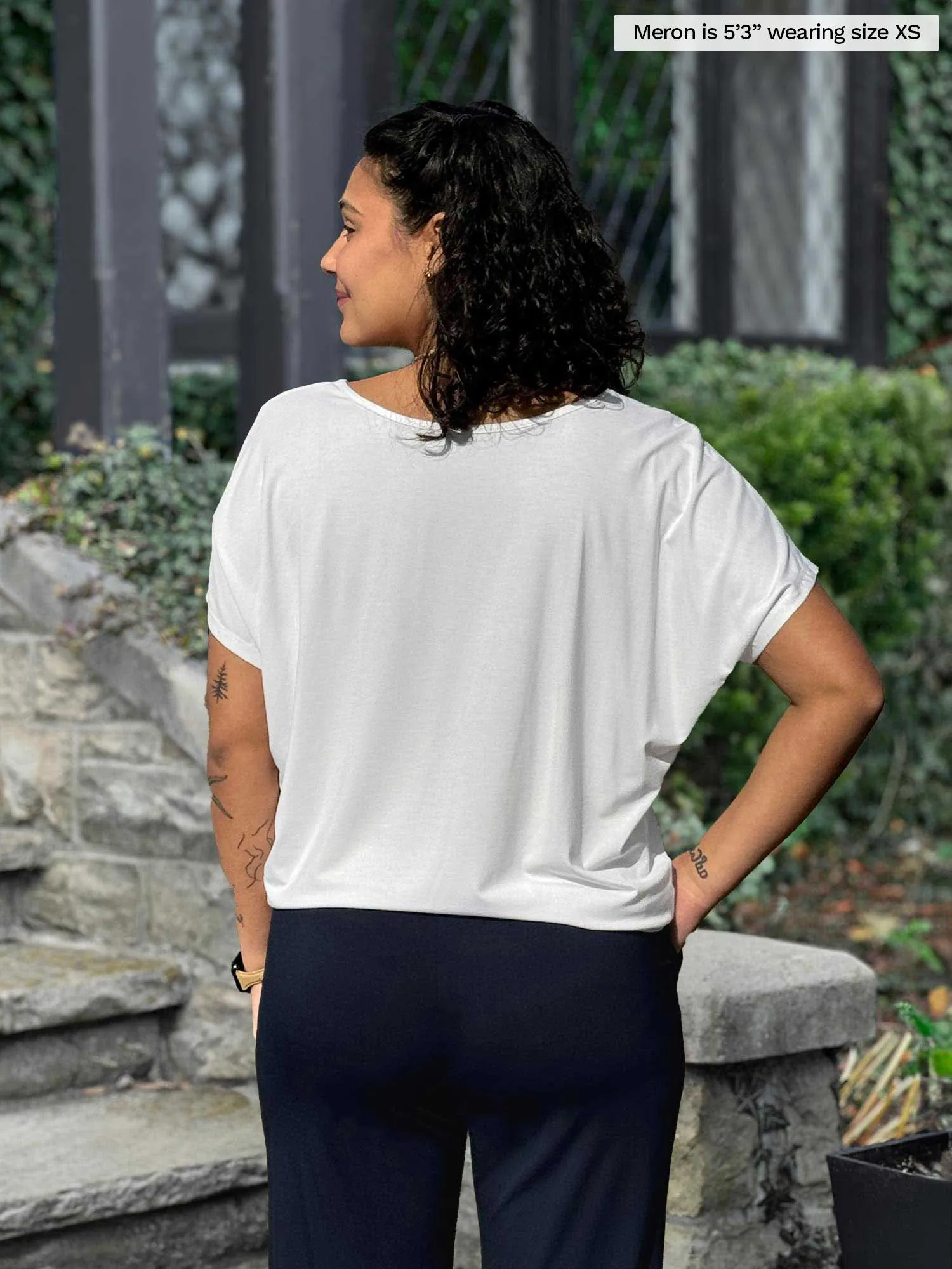 Adisa reversible neckline slouchy dolman top - FINAL SALE