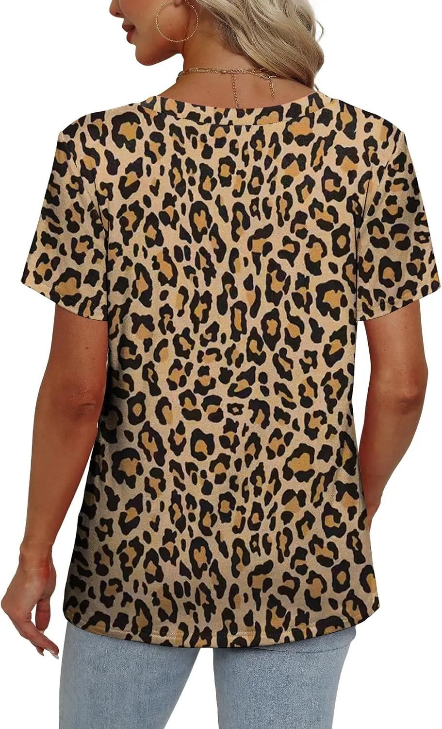 Alaroo Womens Summer Tops 2025 V Neck Short Sleeve Shirts Trendy Dressy Casual Vacation Outfits Printed