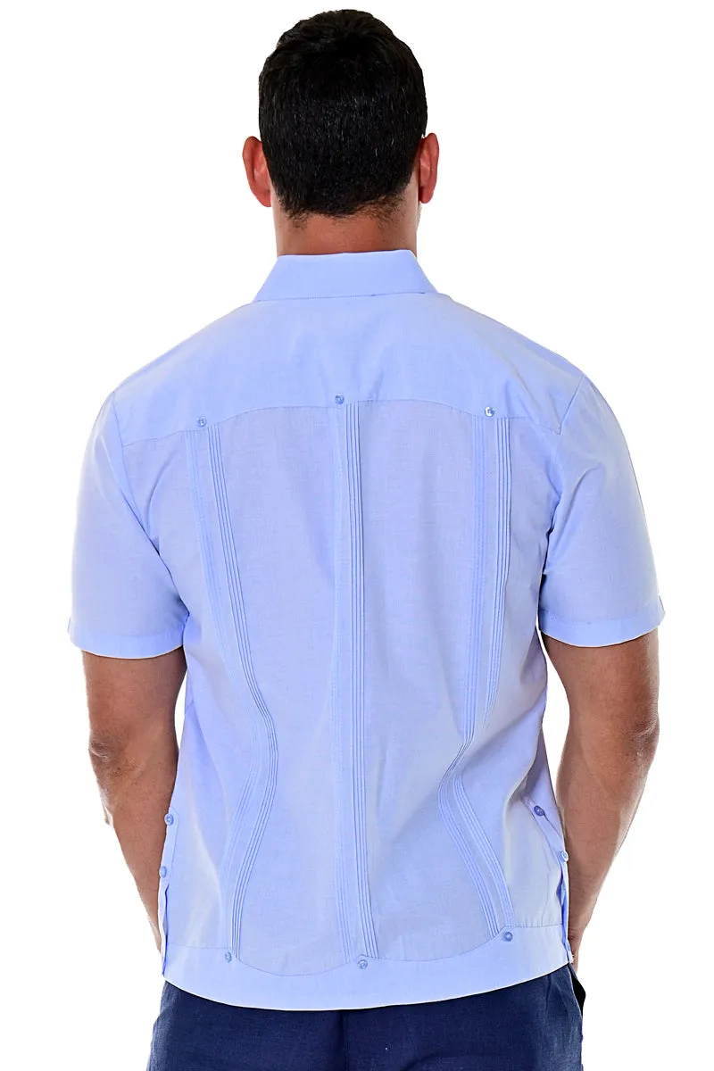 Bohio Guayabera Shirt for Men S/S Traditional 4 Pocket in (6) Colors MTCG1741