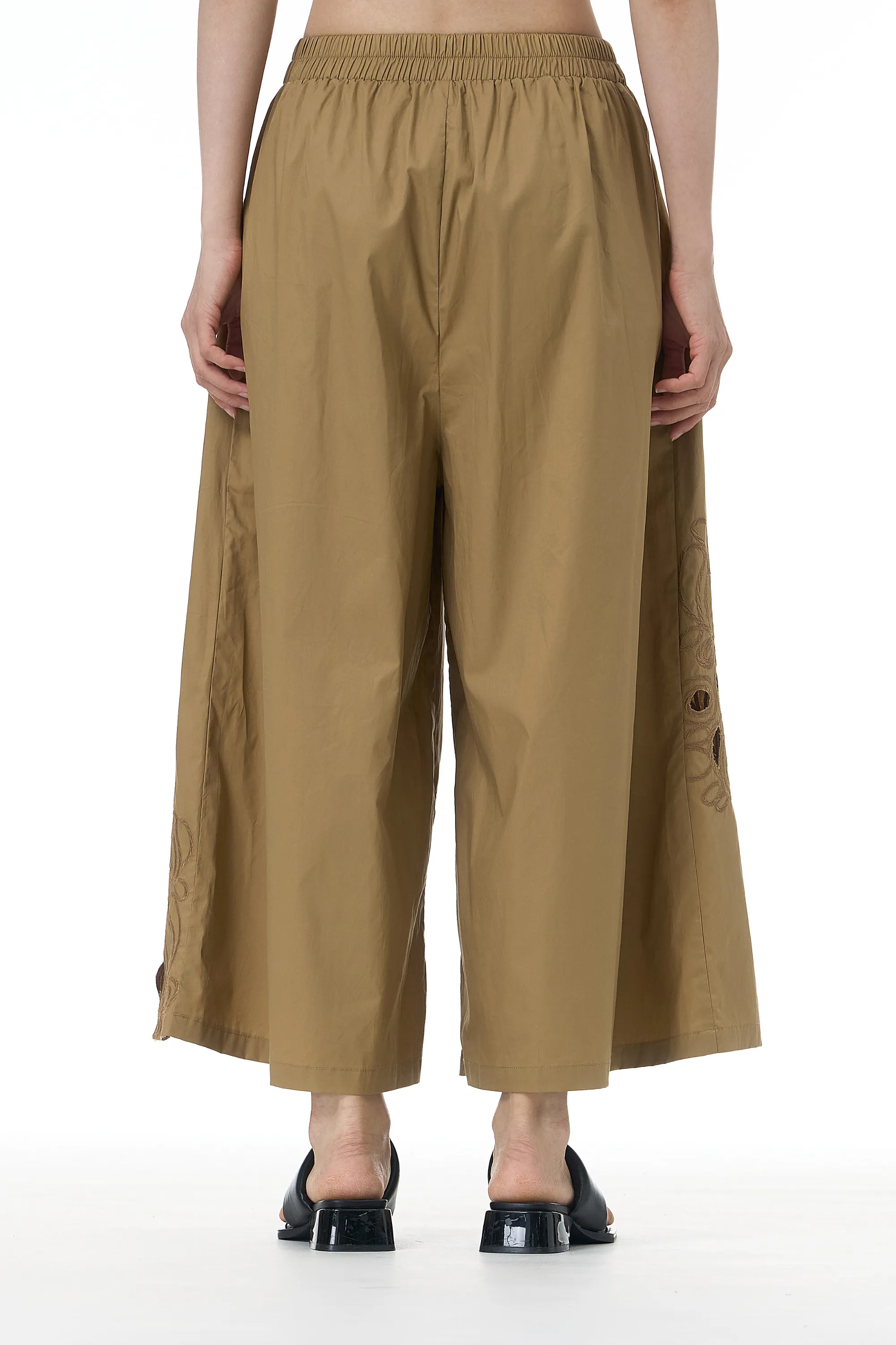 Brown Cut Work Cotton Coord Set