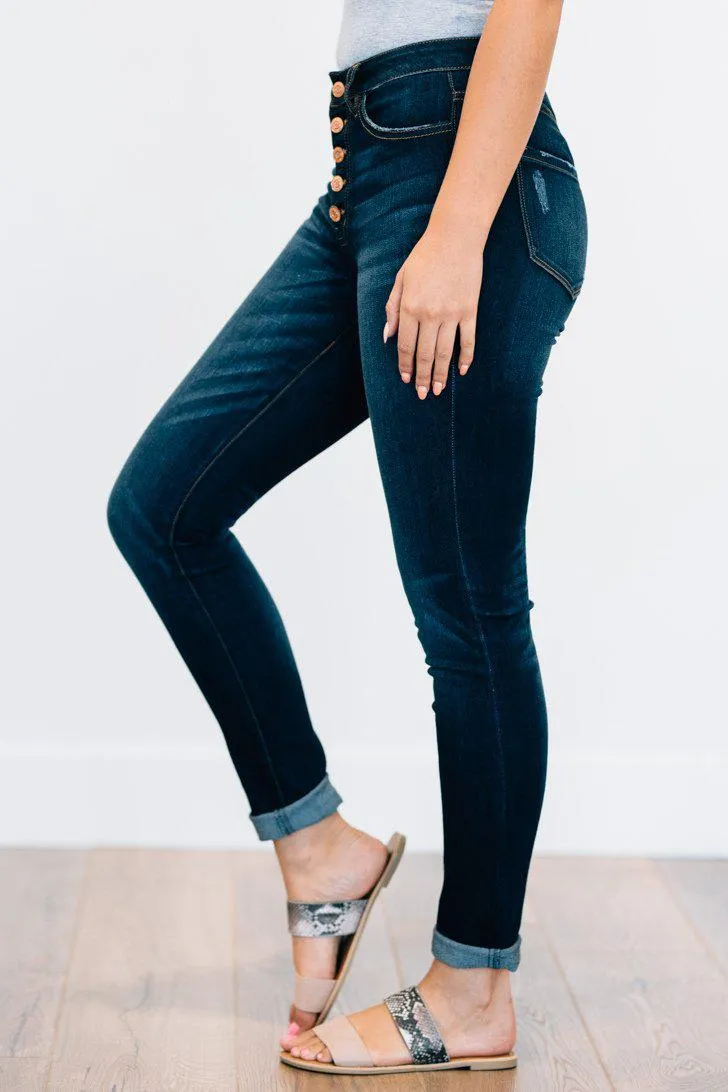 Cassidy Dark Wash Skinny Jeans