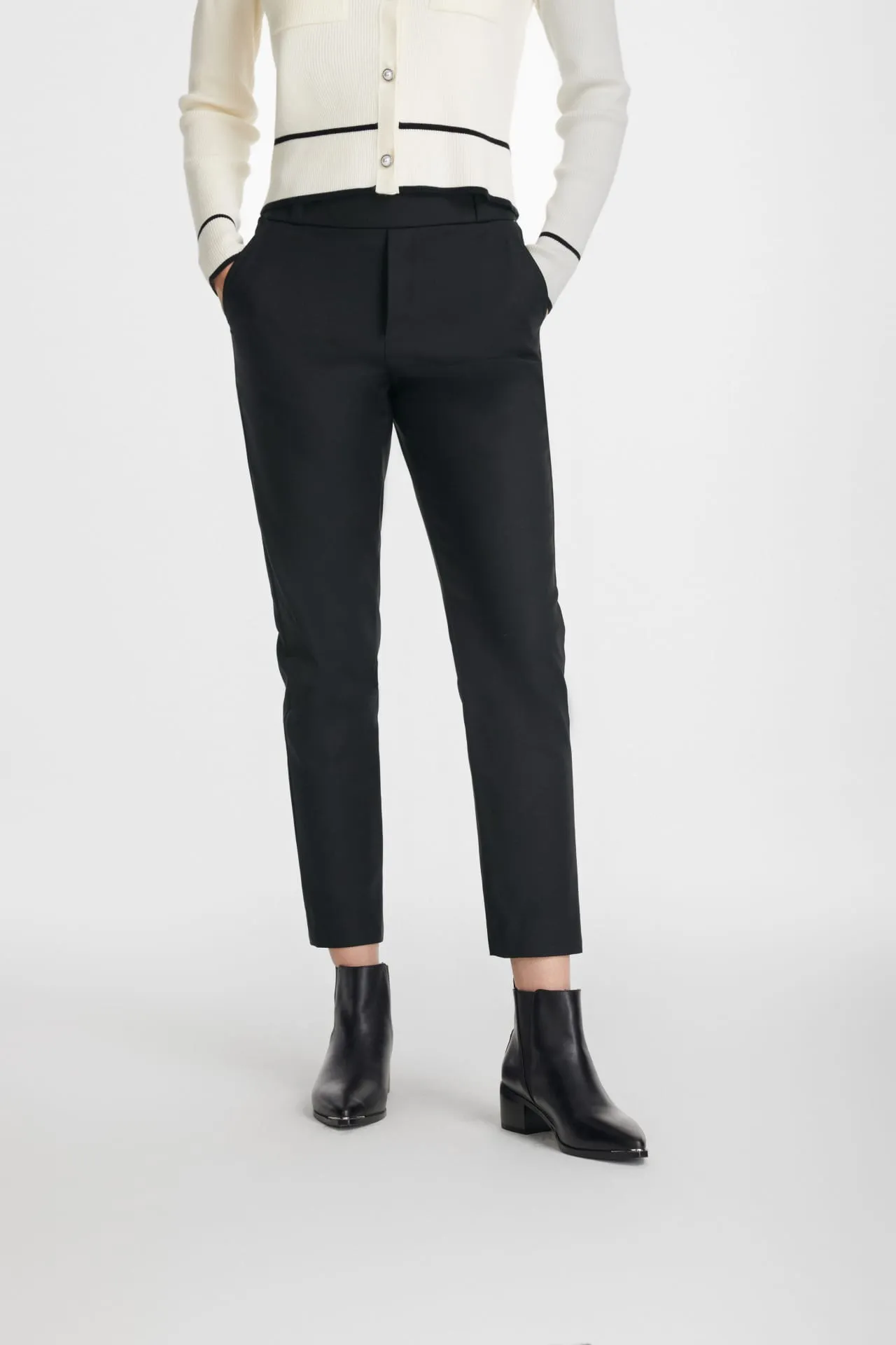 Celeste Stretchable Double Weave Easy Fit Cigarette Pants