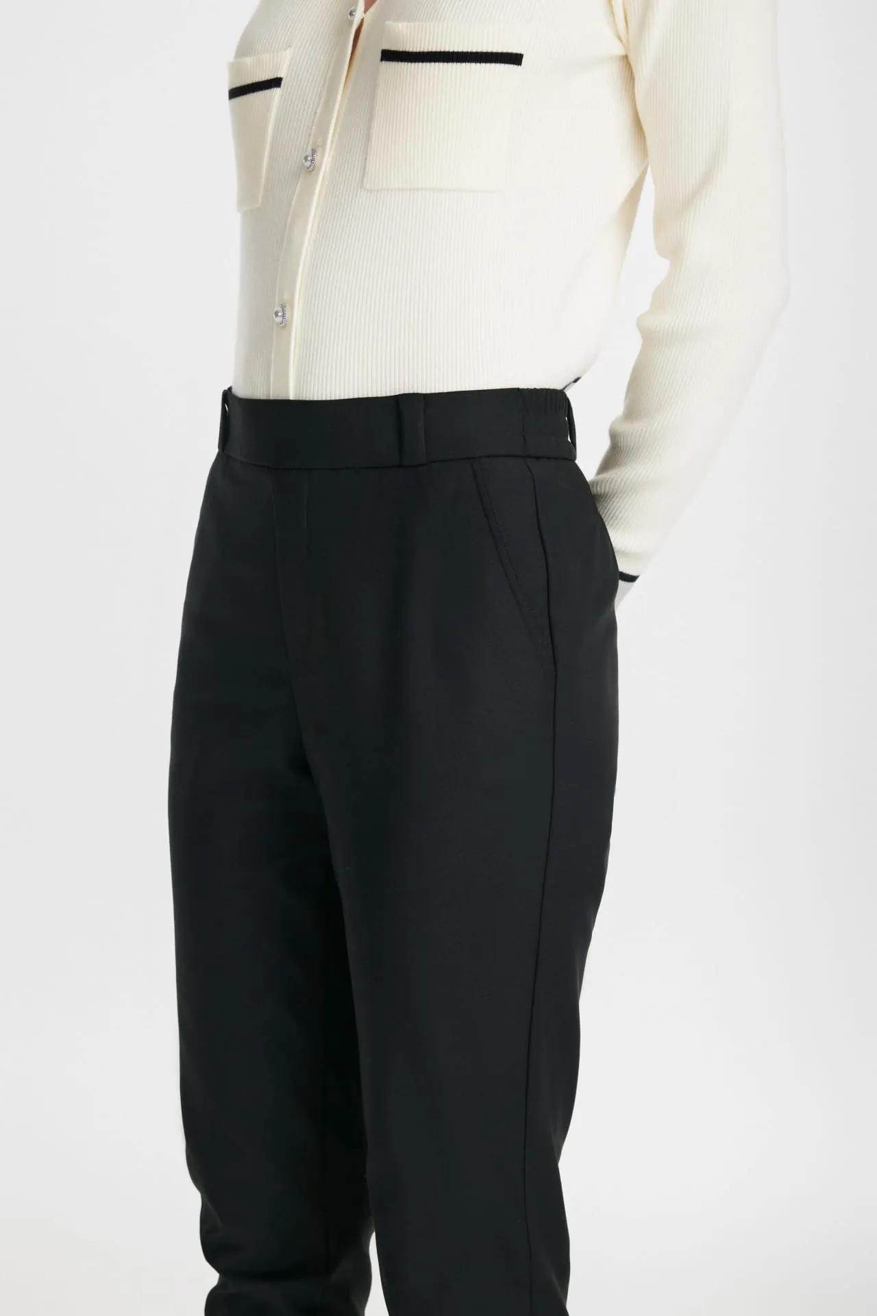 Celeste Stretchable Double Weave Easy Fit Cigarette Pants