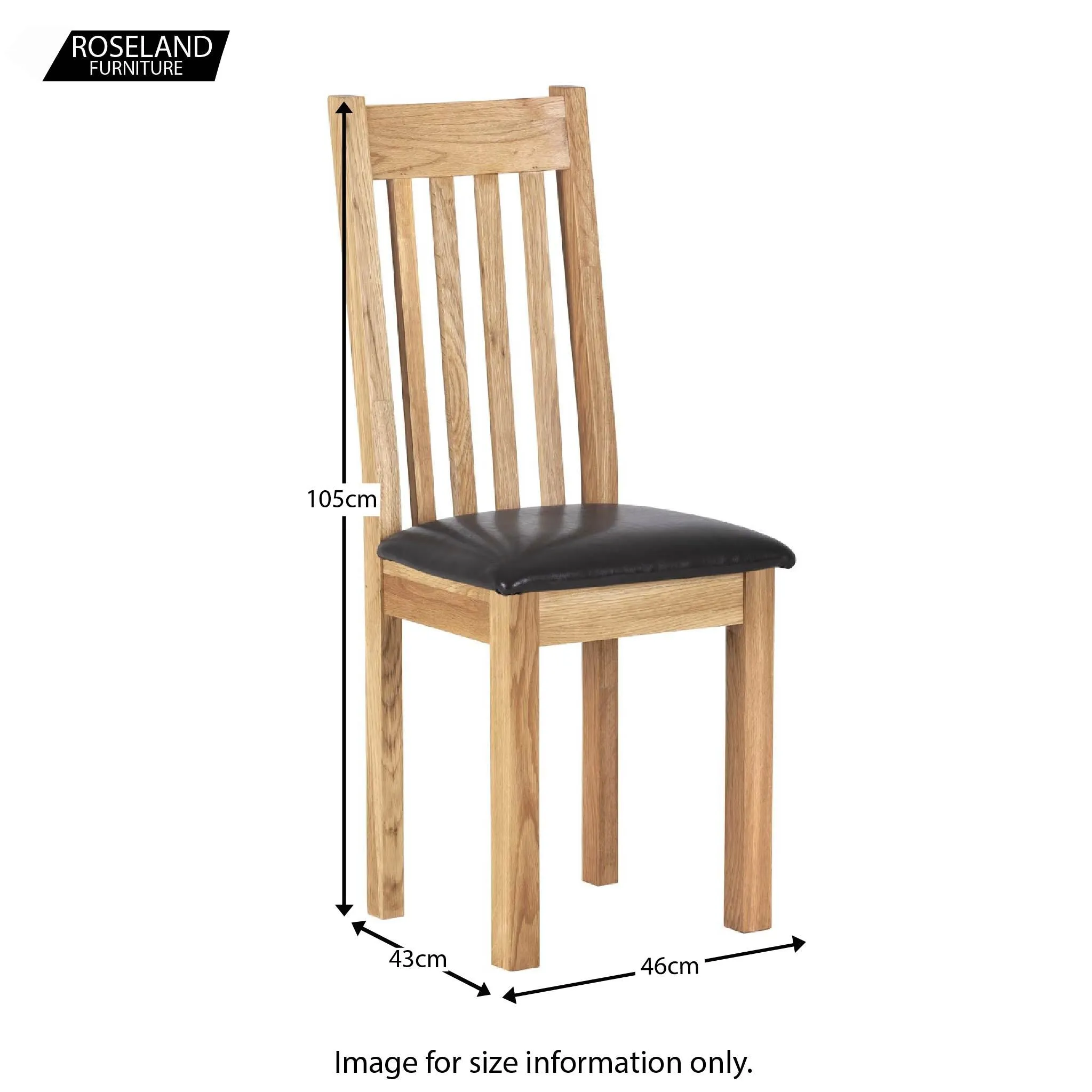 Charlestown Oak Dining Chair with Padded Seat