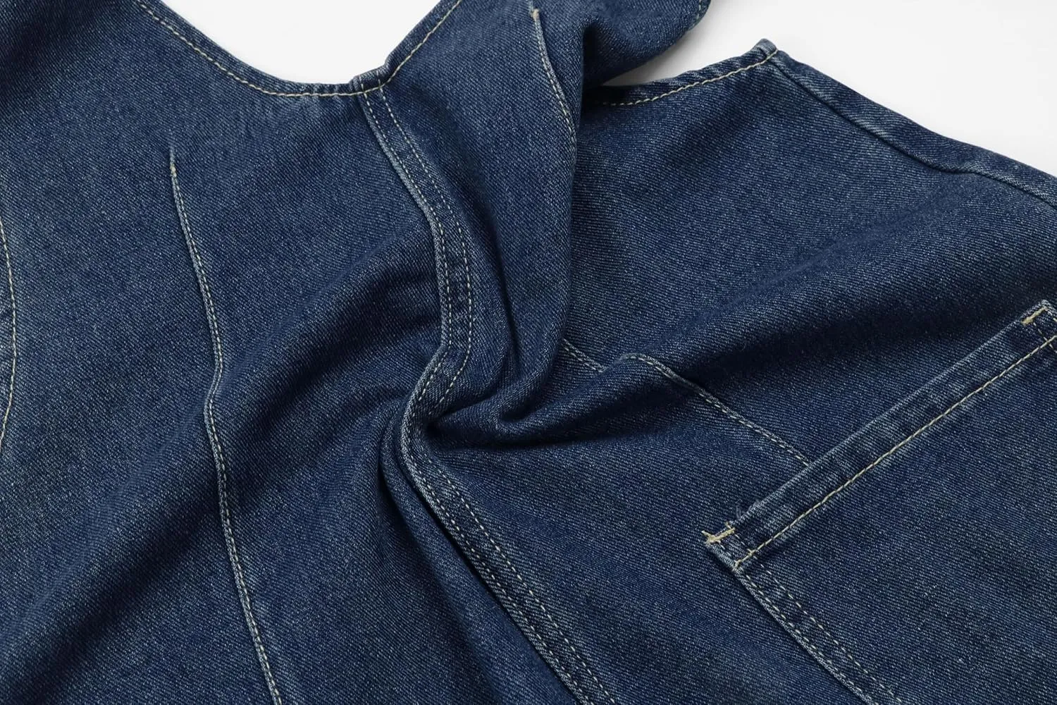 CHARTOU Women Casual Denim Short Overalls Rolled Cuff Barrel Shorts Jumpsuit Rompers
