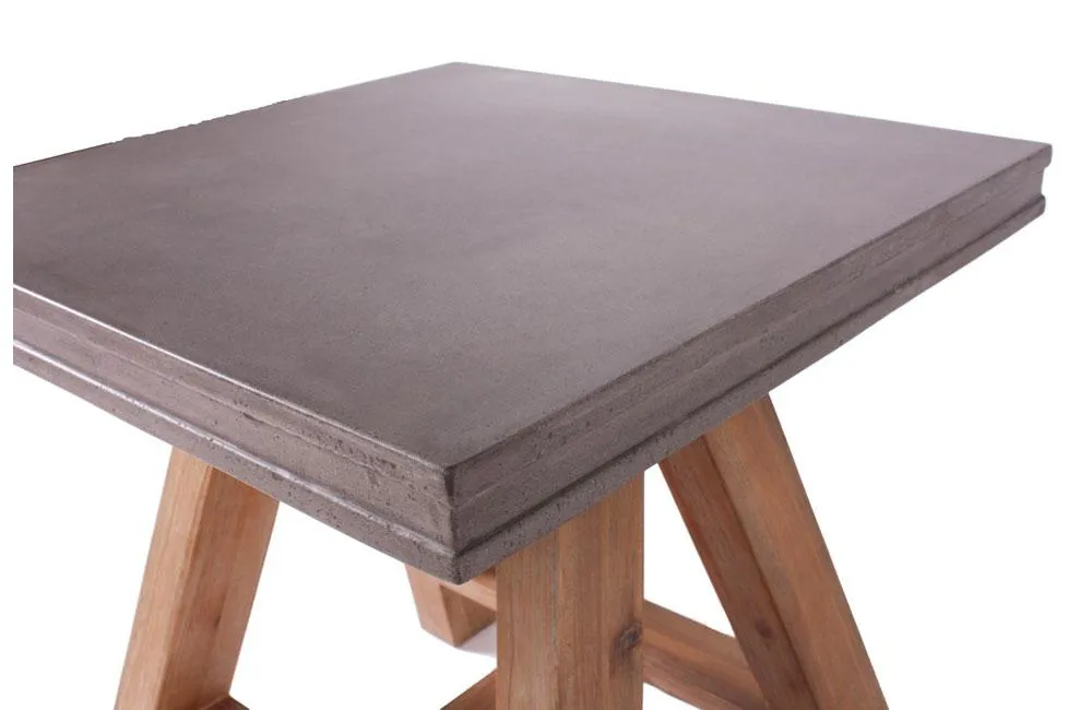 Civic Modern Concrete & Acacia End Table