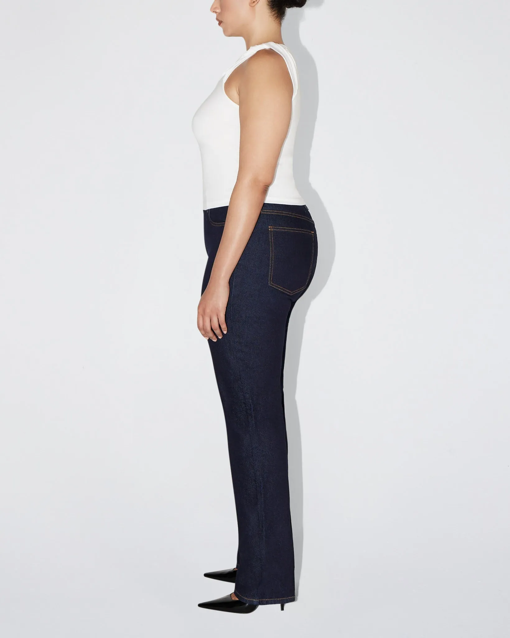 Classic Straight Leg Denim | Dark Wash