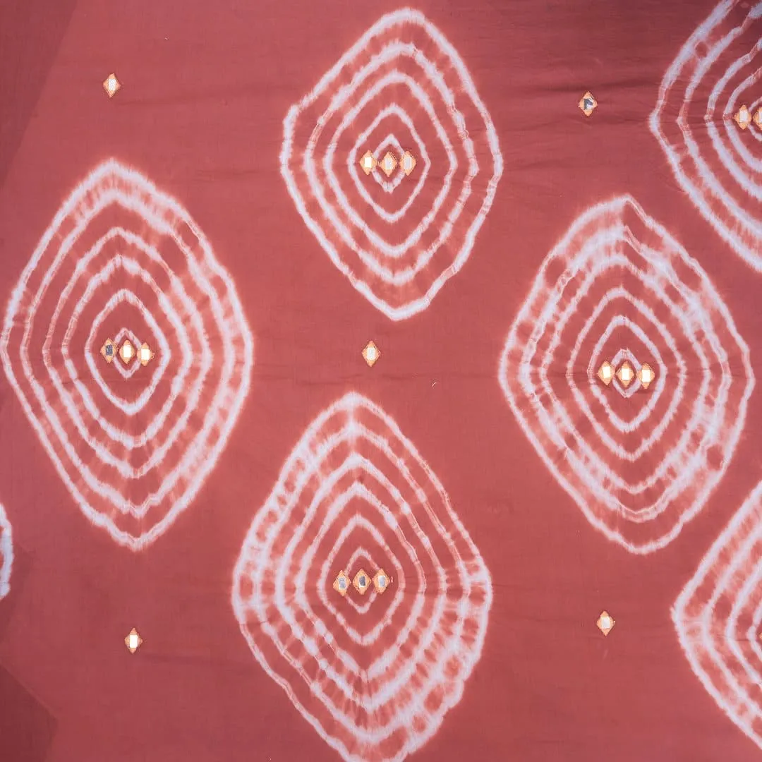 Coral Hand Tie Dye Fabric