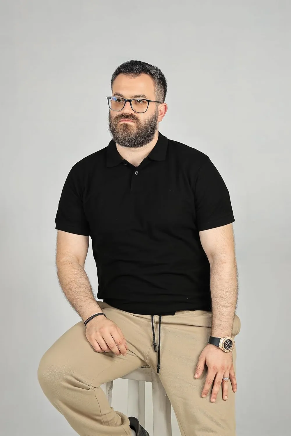 CUZO Men's Pique Polo Shirt 100% Soft Cotton Light Weight Short Sleeve for Men, Casual, 180 GSM