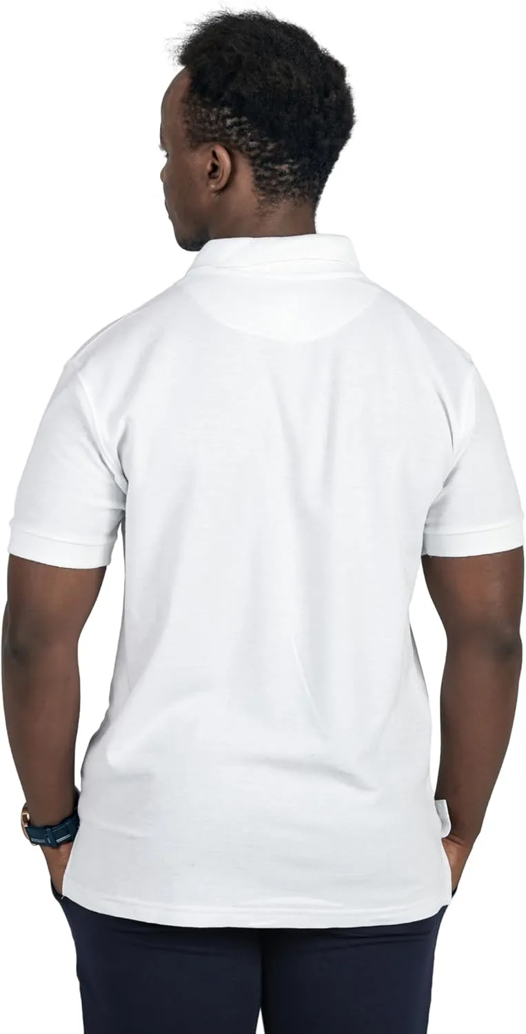 CUZO Men's Pique Polo Shirt 100% Soft Cotton Light Weight Short Sleeve for Men, Casual, 180 GSM