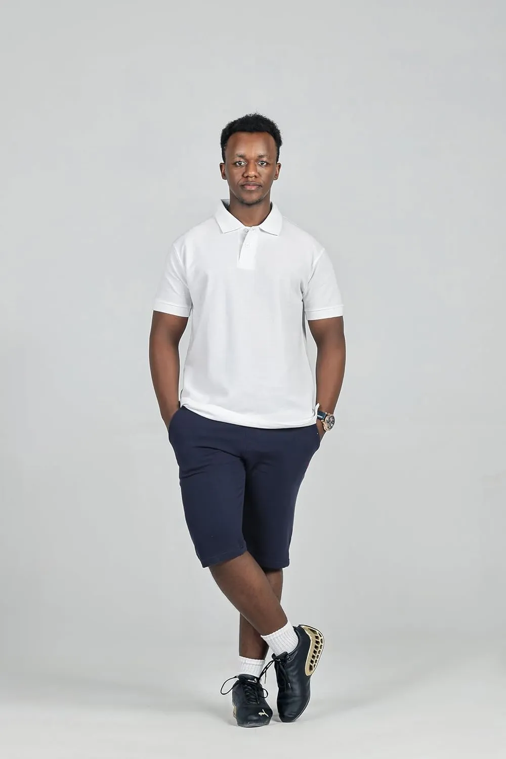 CUZO Men's Pique Polo Shirt 100% Soft Cotton Light Weight Short Sleeve for Men, Casual, 180 GSM