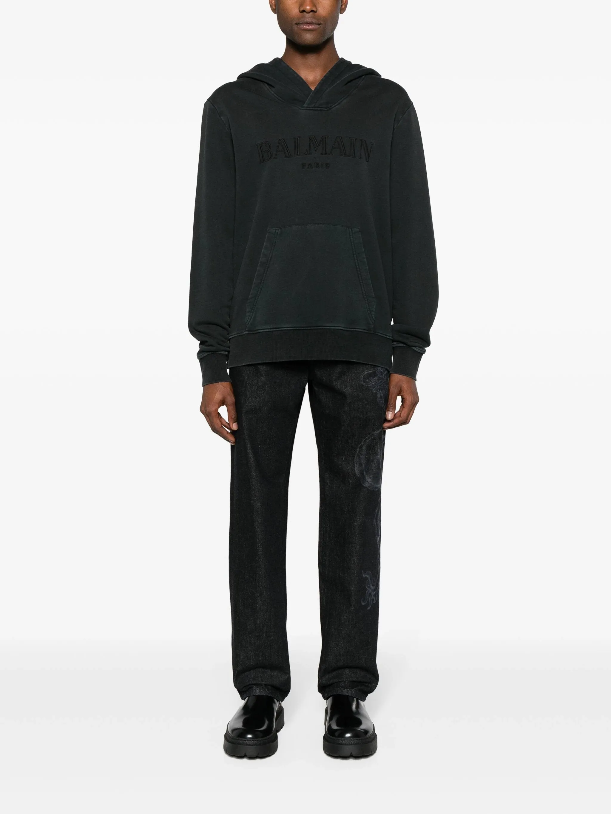 Dragon Laser Straight Denim Pants