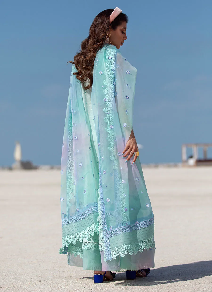 Farah Talib Aziz Luxury Lawn Collection  – Mykonos Sky