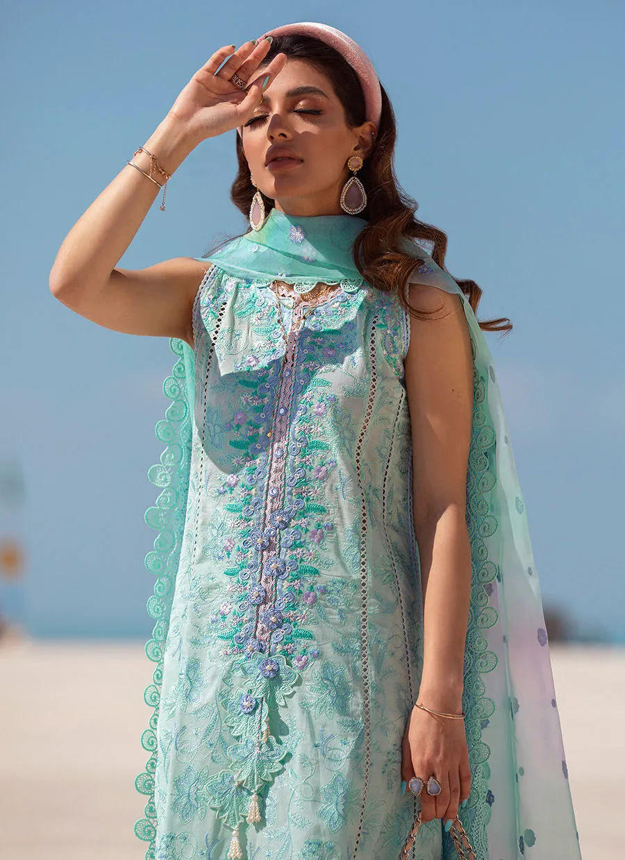 Farah Talib Aziz Luxury Lawn Collection  – Mykonos Sky