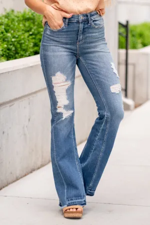 Farewell Frayed High Rise Flare
