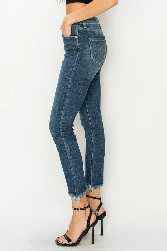 Gabriela High Rise Cross Hatch Fabric Skinny Jeans