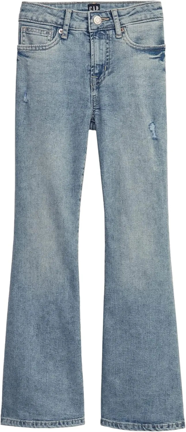 GAP Girls' High Rise Flare Jeans