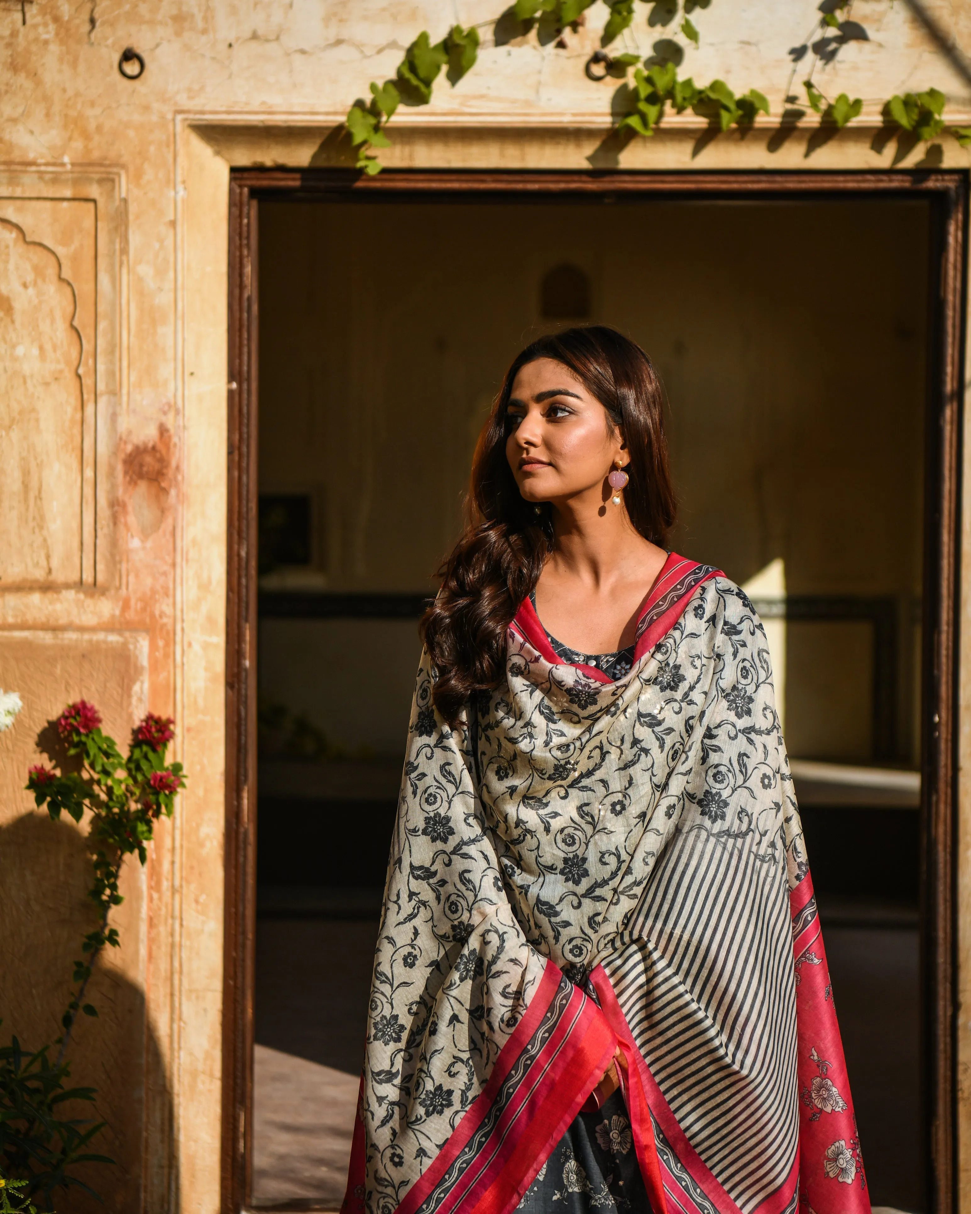 GREY GOTA PATTI KURTA SET