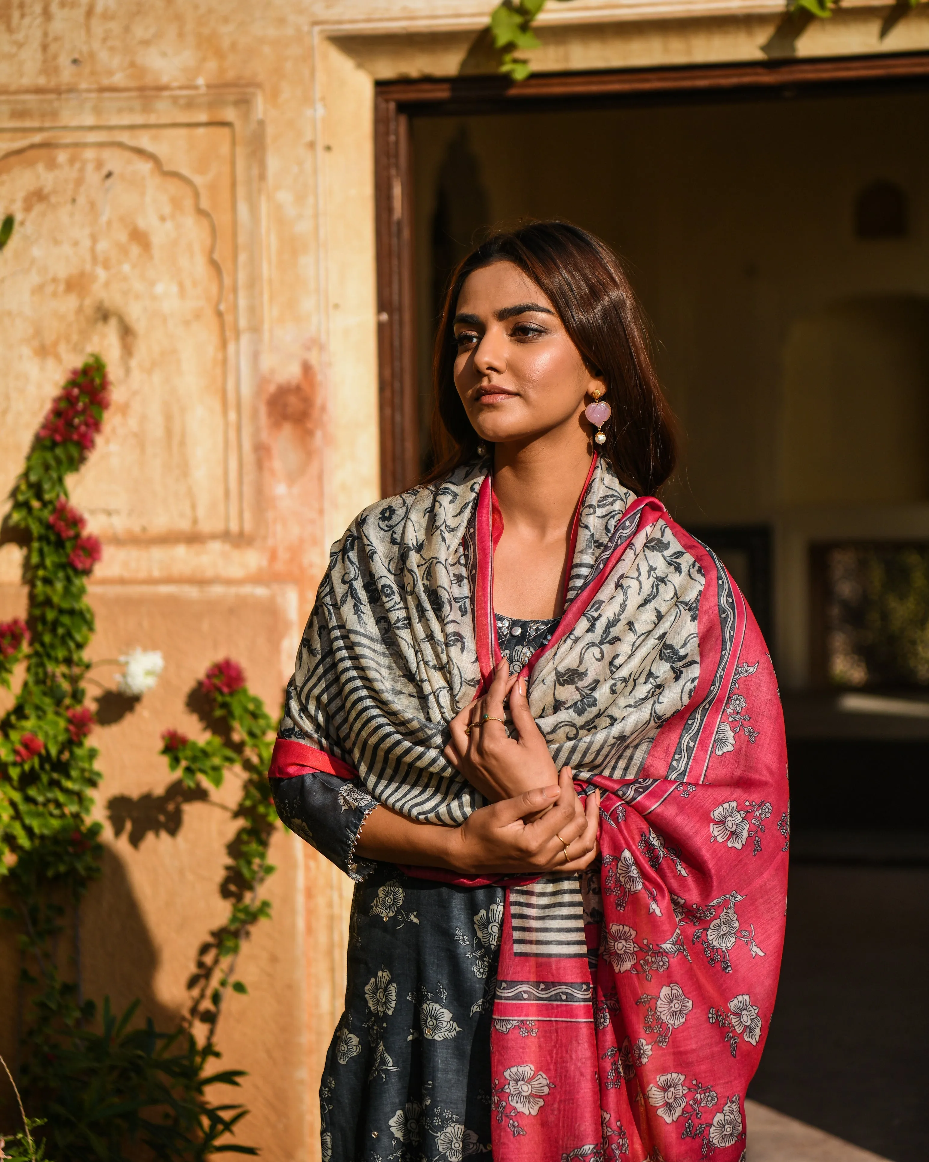 GREY GOTA PATTI KURTA SET