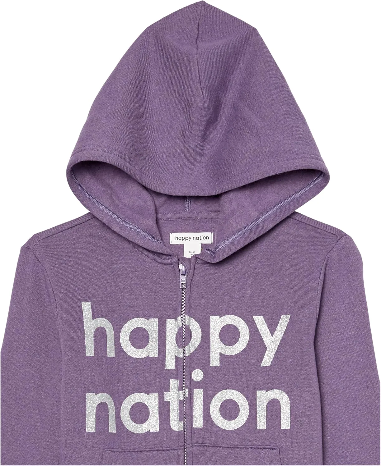 Happy Nation Girls Fleece Full Zip Hoodie Sweatshirt