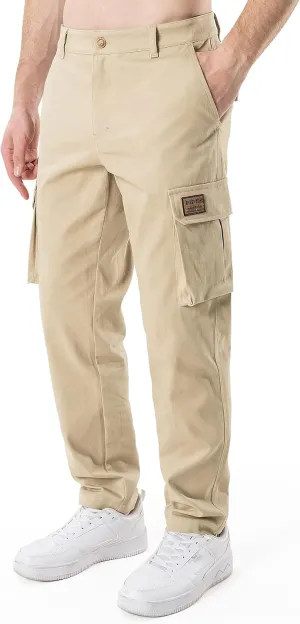 HHZ Mens Slim Fit Cargo Pants Men Flex Stretch Joggers Work Hiking Pants with Pockets - Cargo Work Pants for Men