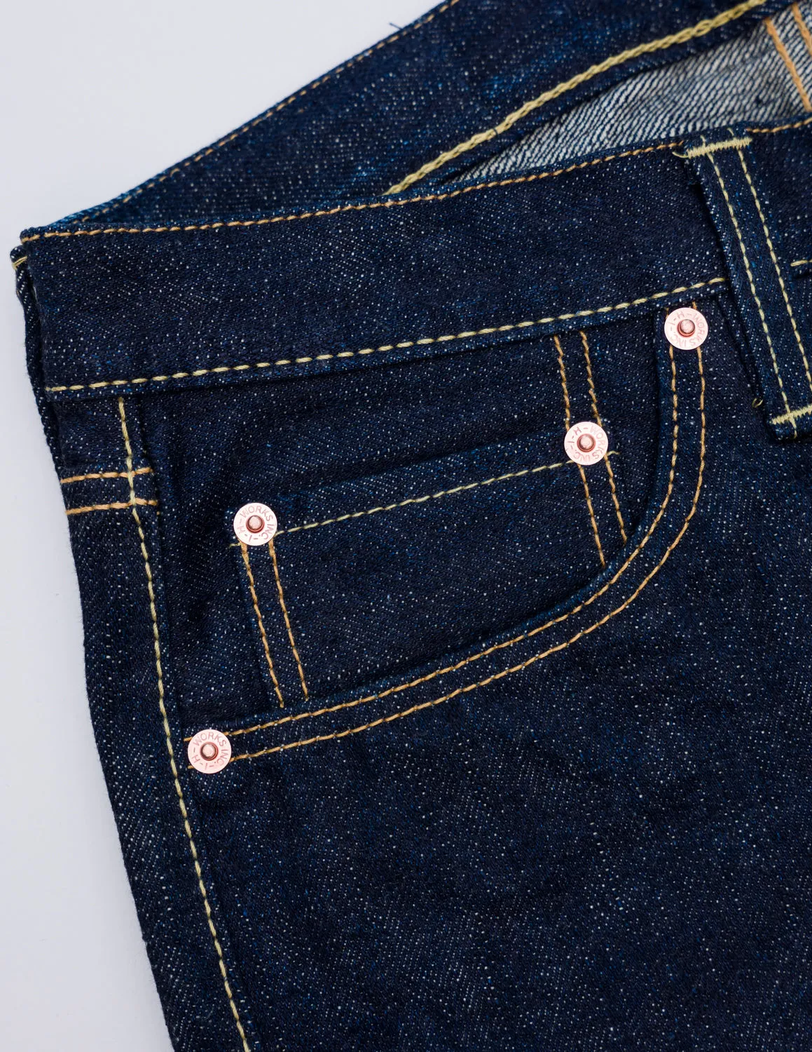 IH-555S-18 - 18oz Vintage Selvedge Denim Super Slim Cut Jeans - Indigo