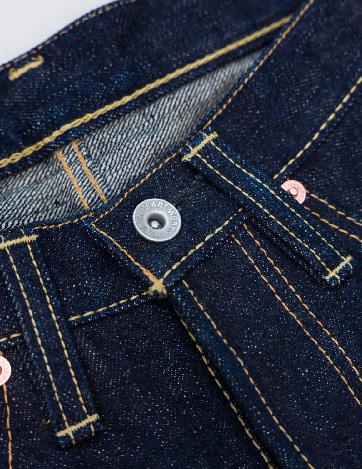 IH-555S-18 - 18oz Vintage Selvedge Denim Super Slim Cut Jeans - Indigo