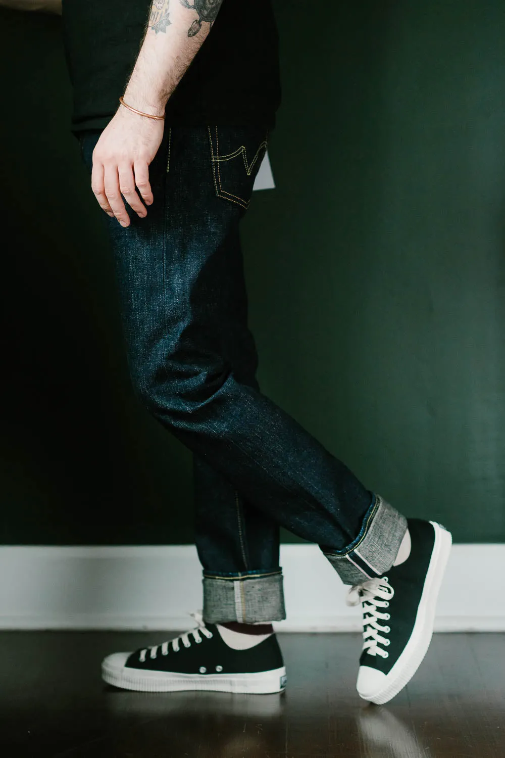 IH-555S-18 - 18oz Vintage Selvedge Denim Super Slim Cut Jeans - Indigo
