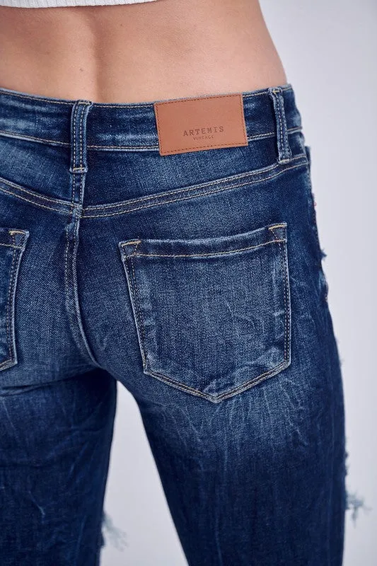 Kayla MR Distressed Ankle Skinny With Cuff