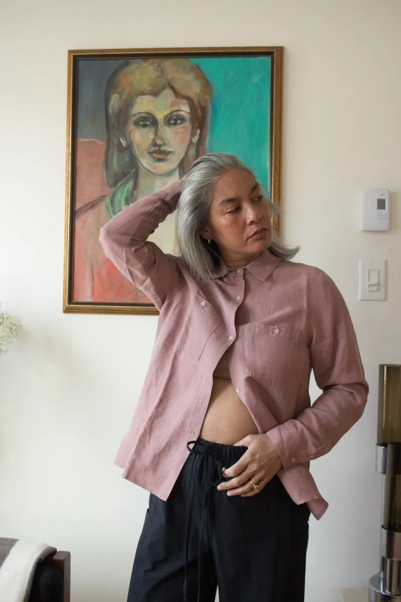 Lepidoptere Denise Shirt (Dusty Pink)