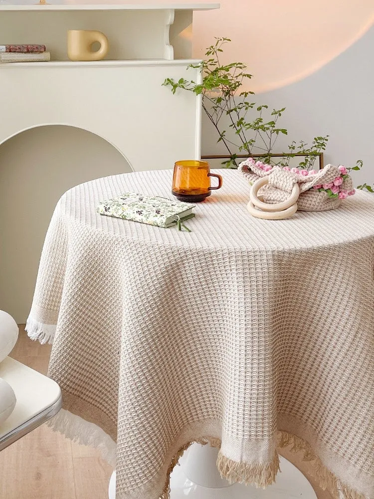 Linen Waffle Tablecloth