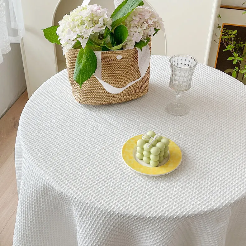 Linen Waffle Tablecloth