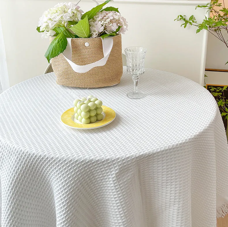 Linen Waffle Tablecloth