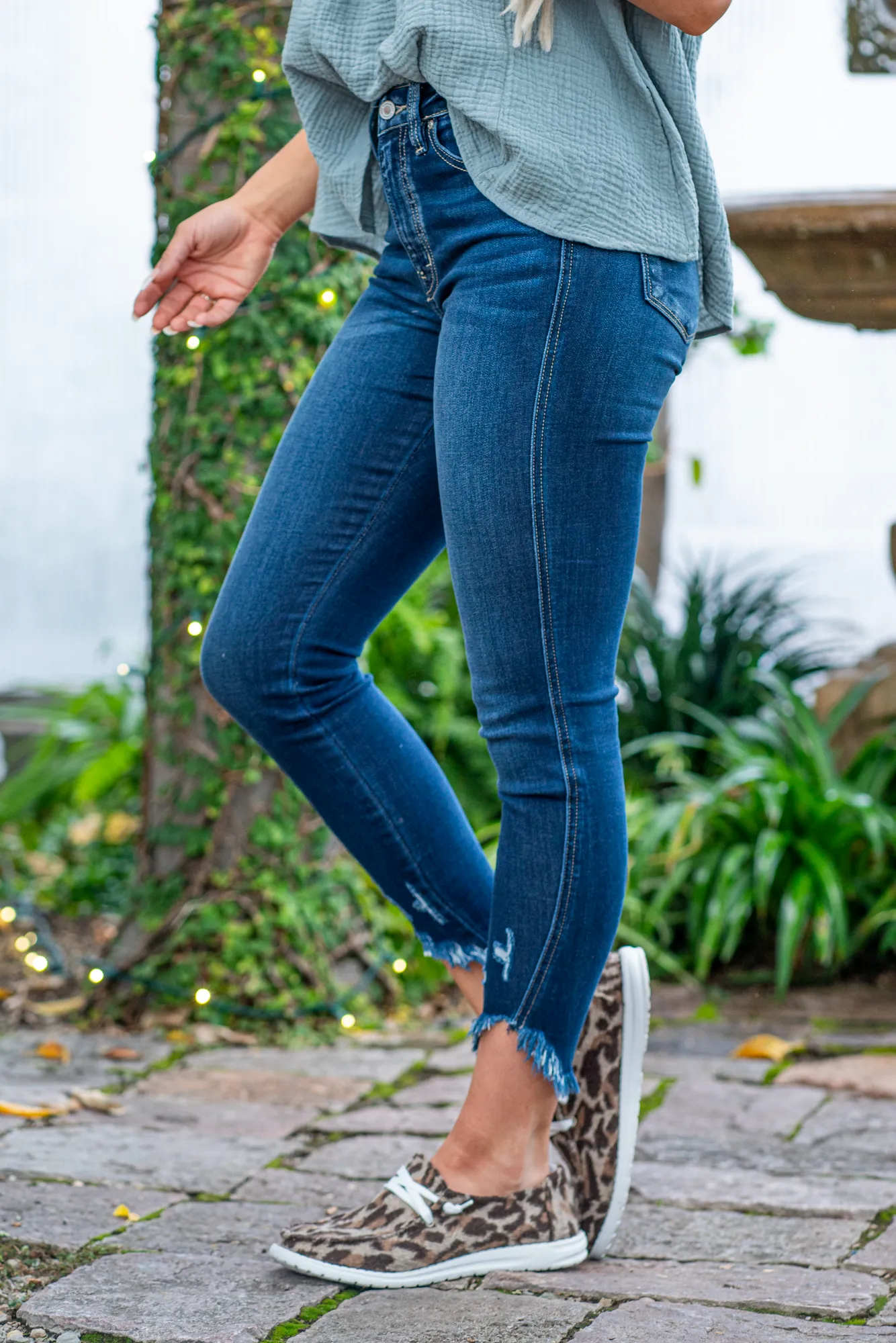 Luna High Rise Twisted Inseam Skinny
