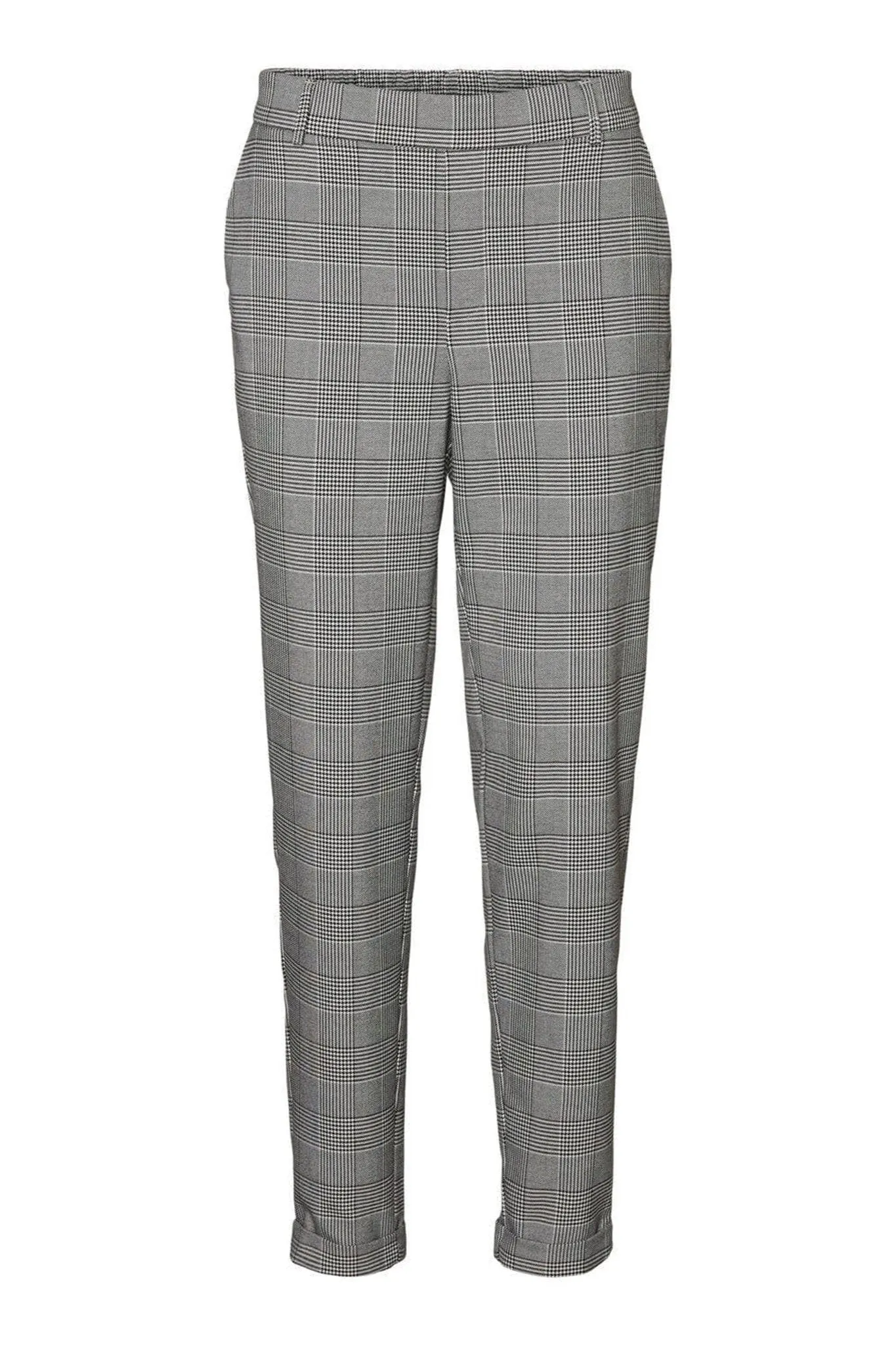Maya Trousers with checks - Grey/White