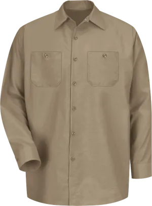 Men's Long Sleeve Button-Front Work Shirt