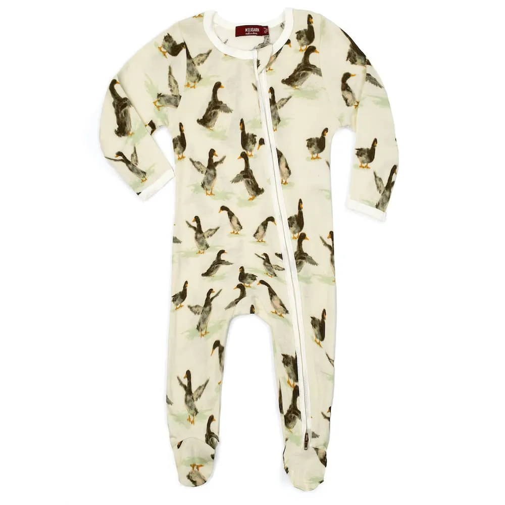 Milkbarn Zipper Footed Romper ~ Various Styles