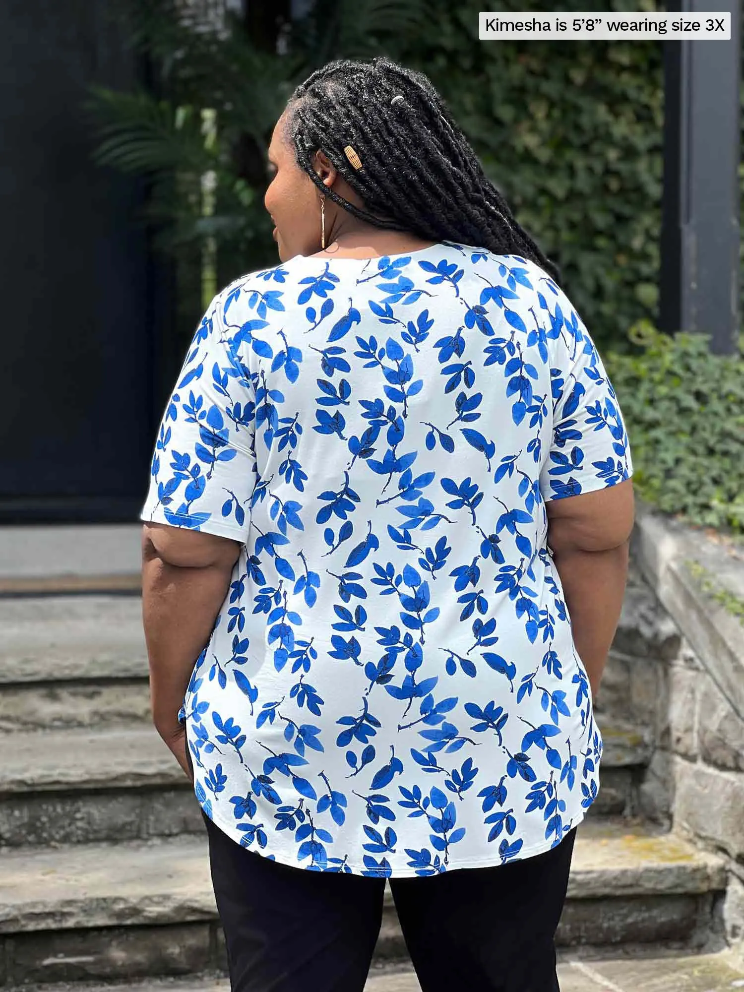 Nafisa v-neck inverted pleat tunic - FINAL SALE