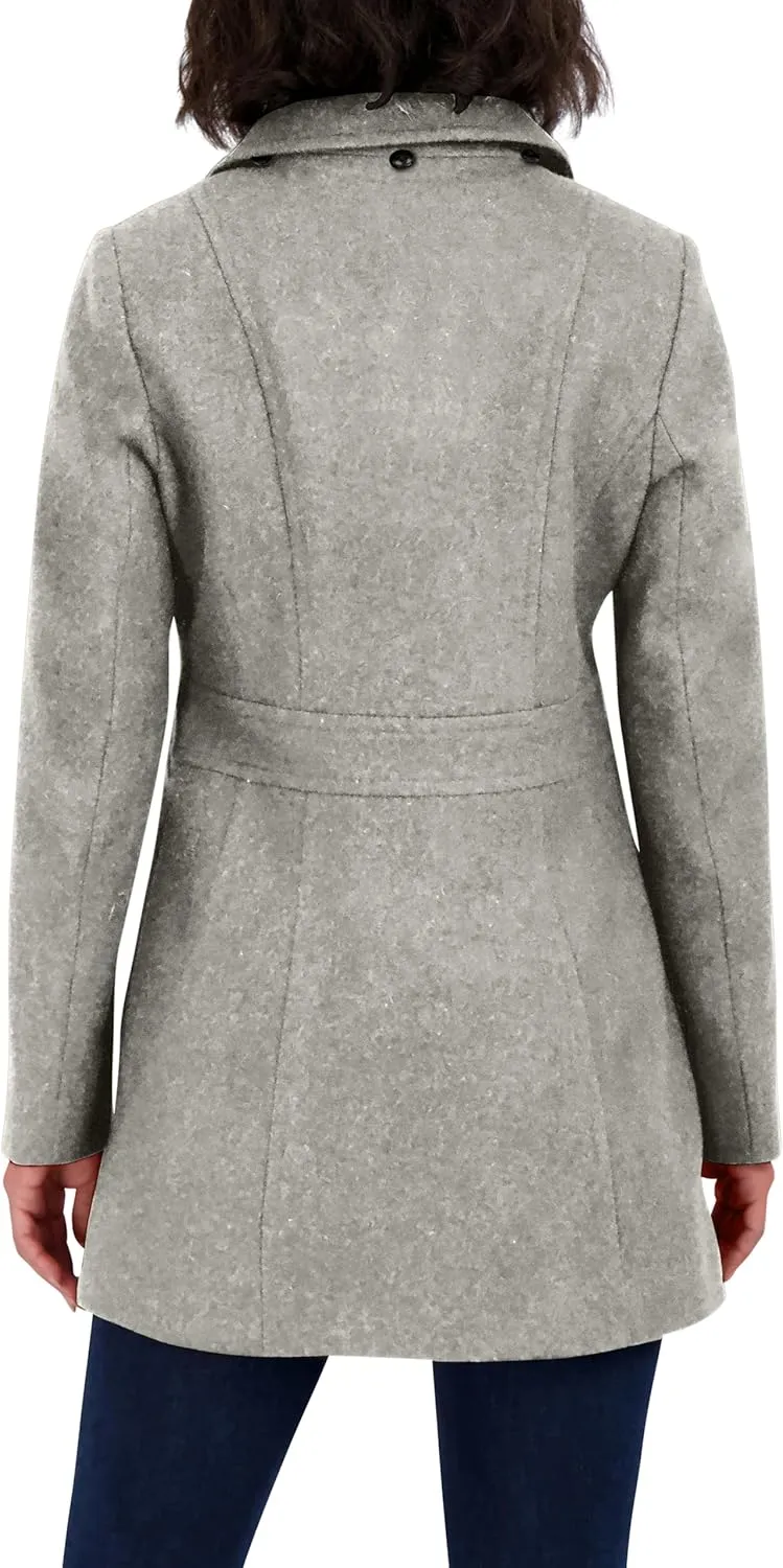 Nautica Women's Double Breasted Peacoat with Removable Hood