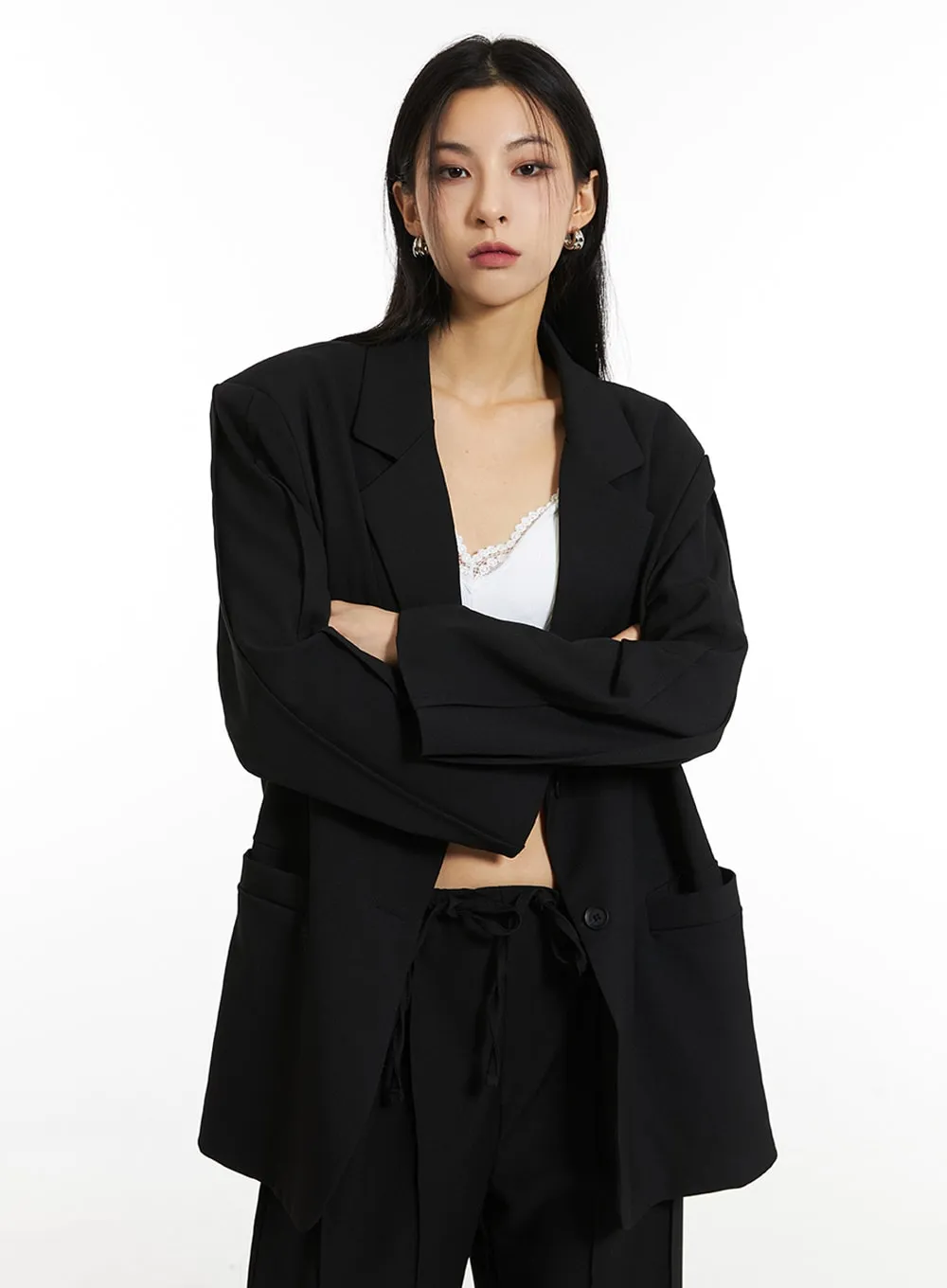 Oversize Loose Fit Blazer IN308