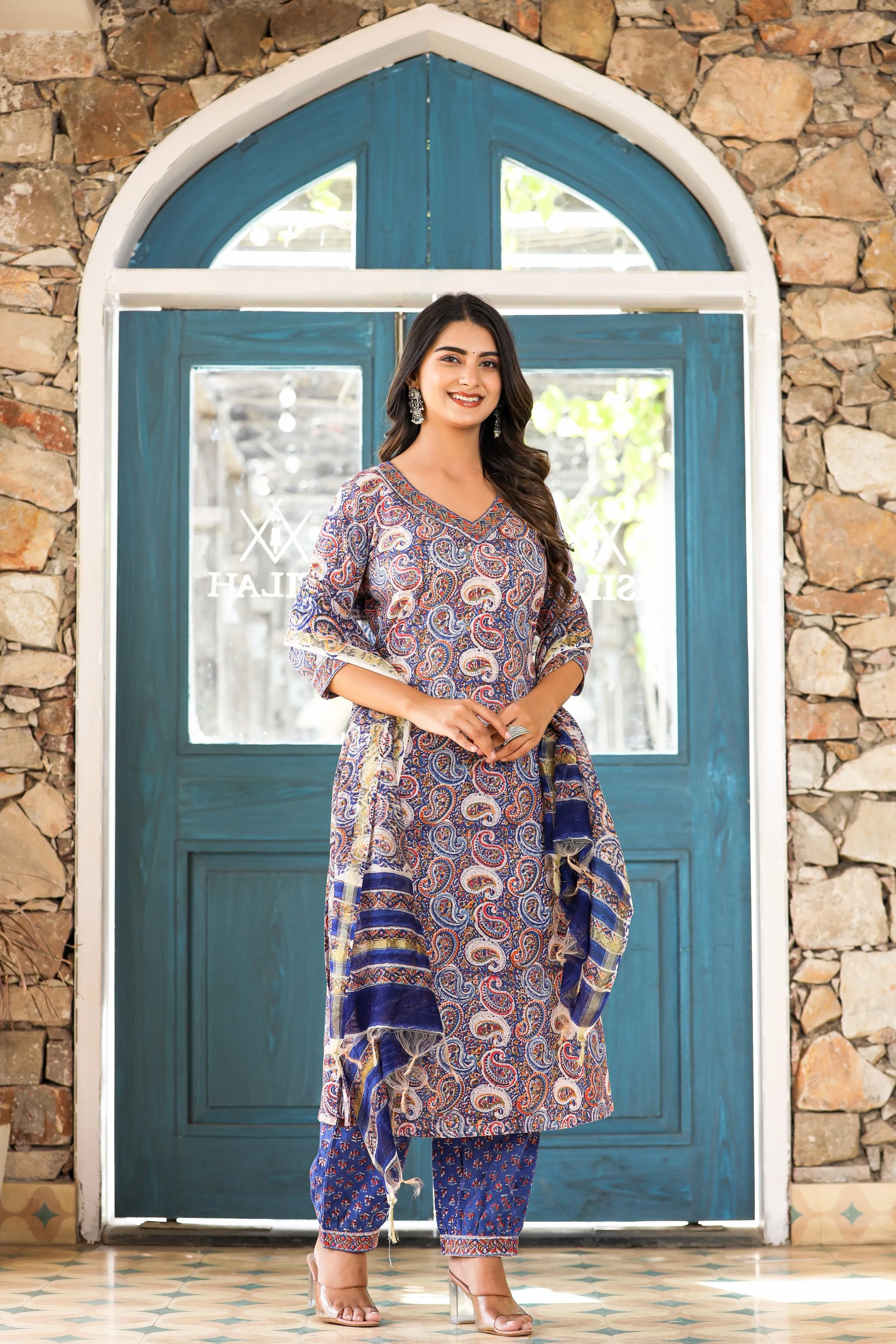 Paisley Handblock Suit Set