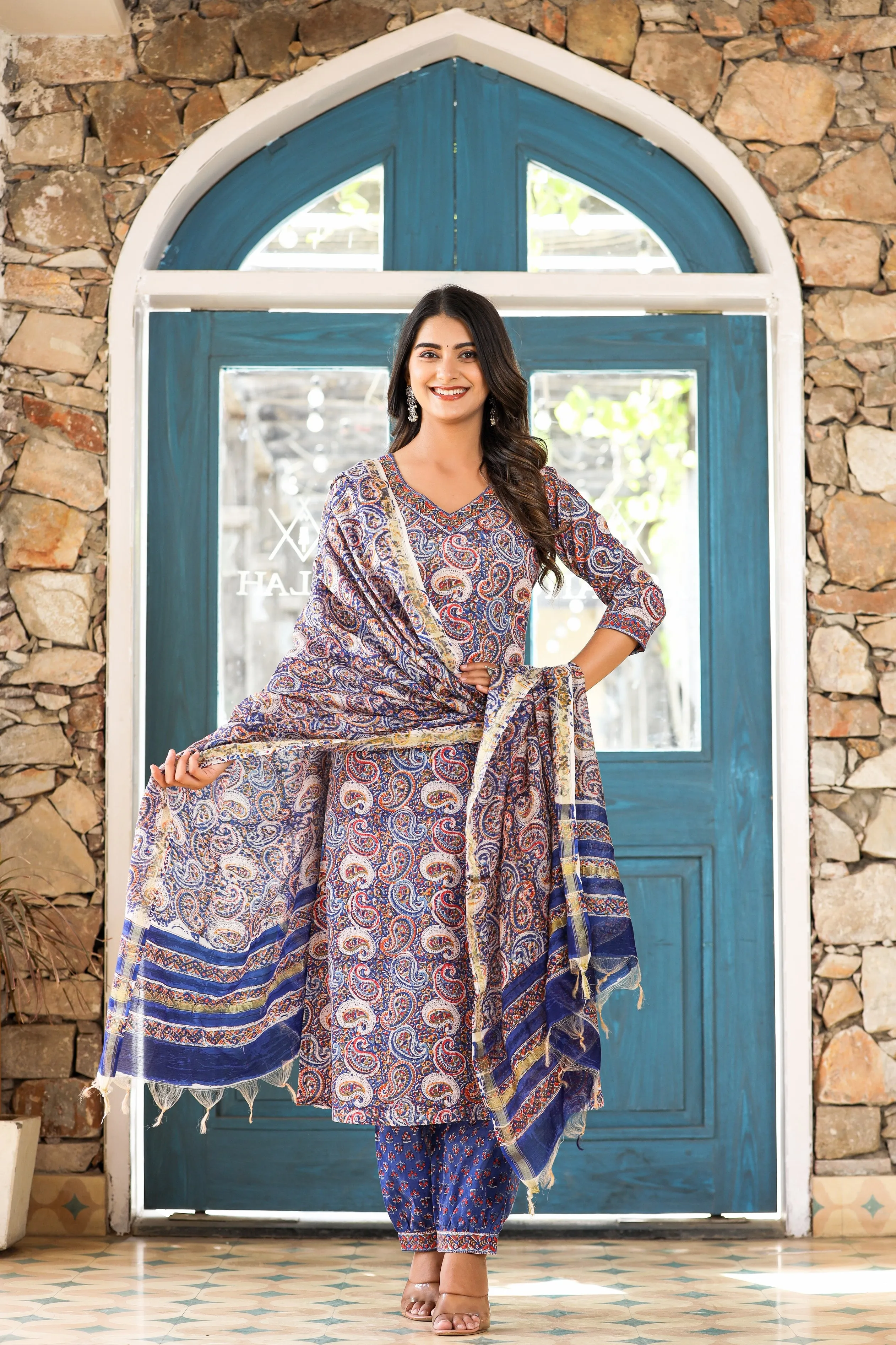 Paisley Handblock Suit Set