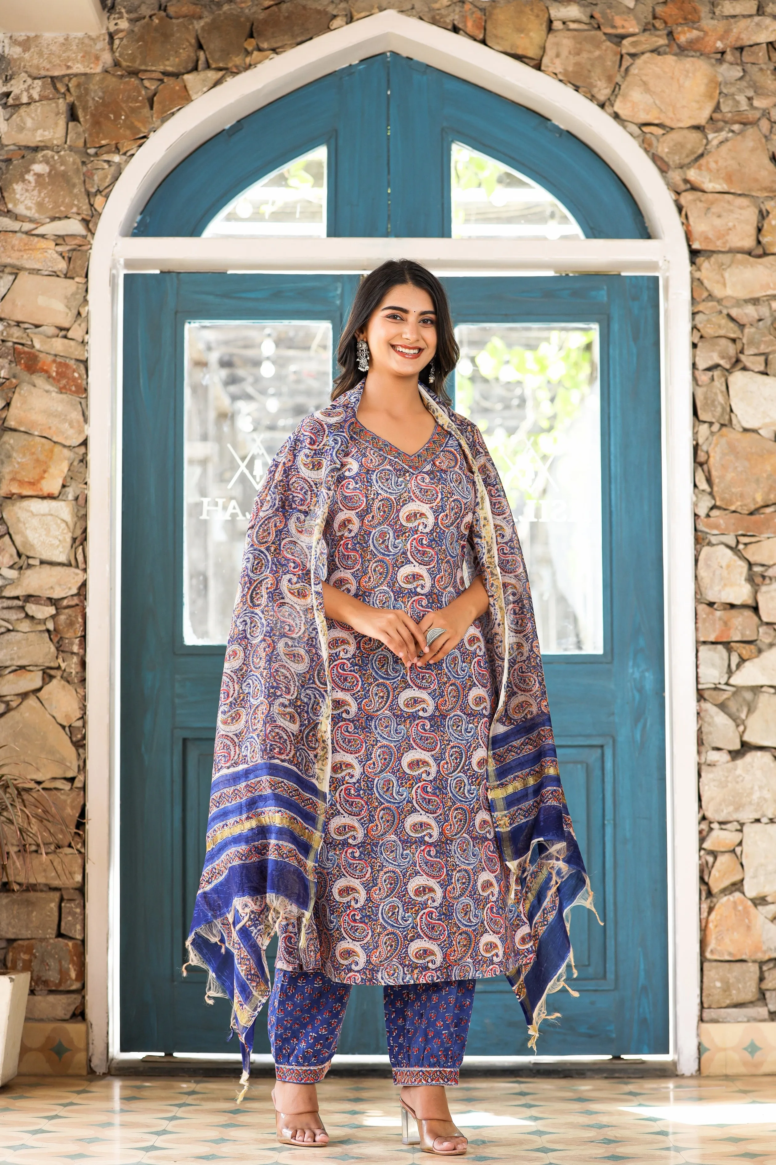 Paisley Handblock Suit Set