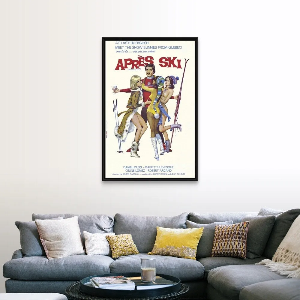 "Apres Ski (1972)" Black Float Frame Canvas Art