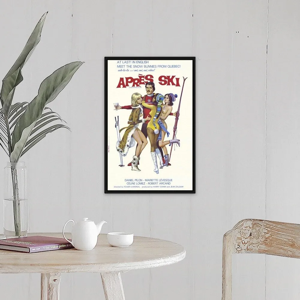 "Apres Ski (1972)" Black Float Frame Canvas Art