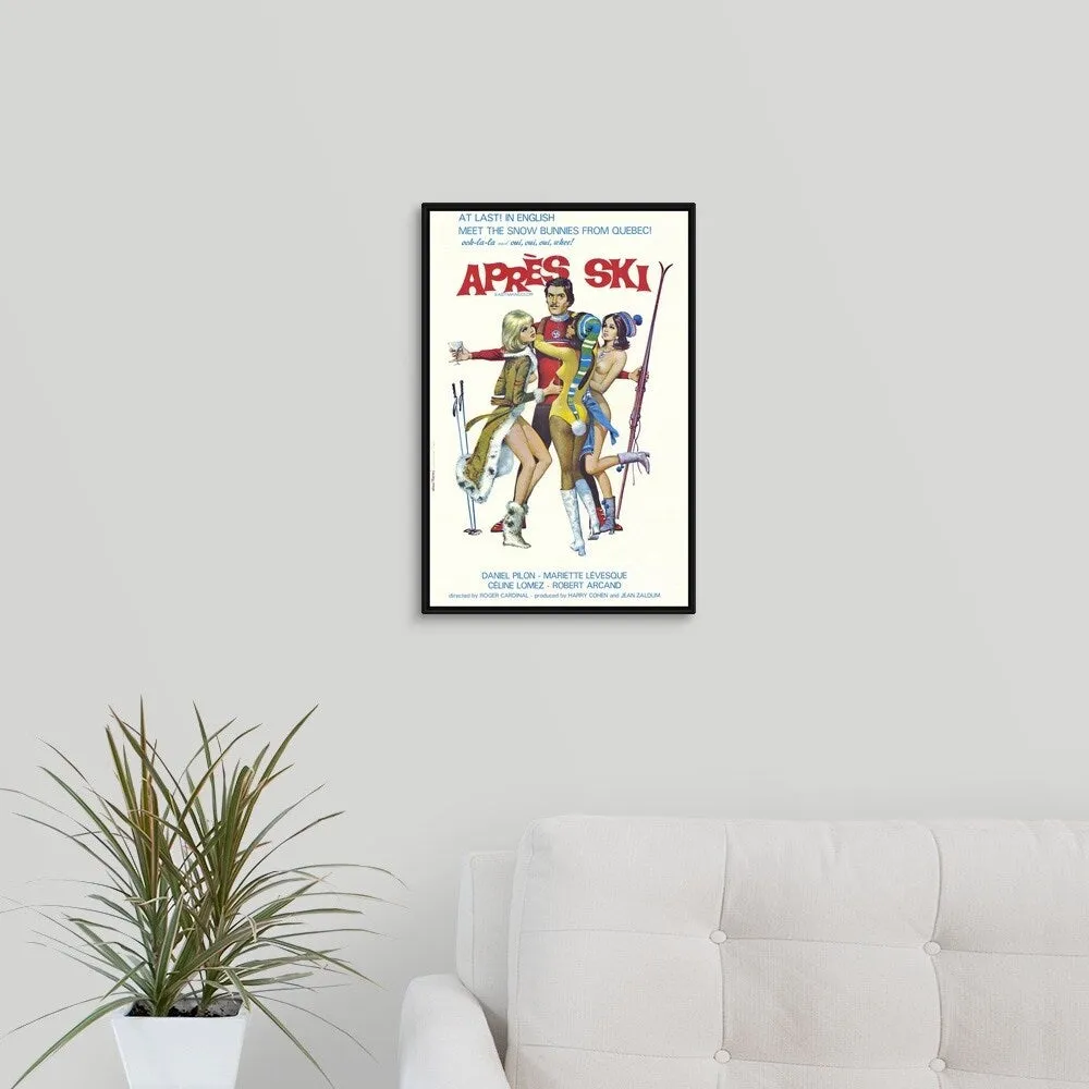 "Apres Ski (1972)" Black Float Frame Canvas Art