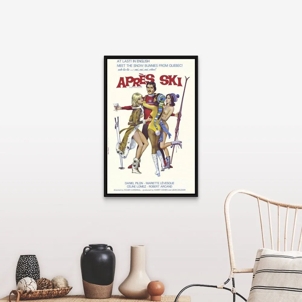 "Apres Ski (1972)" Black Float Frame Canvas Art