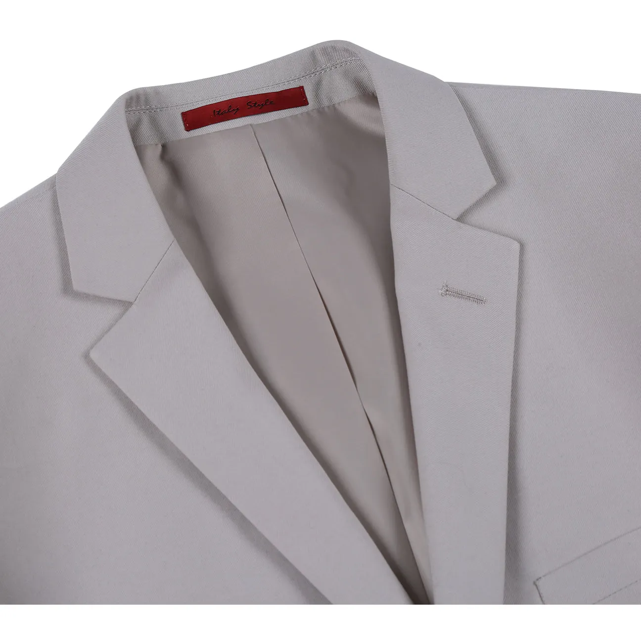 RENOIR Beige Slim Fit 2-Piece Single Breasted Notch Lapel Suit 201-84