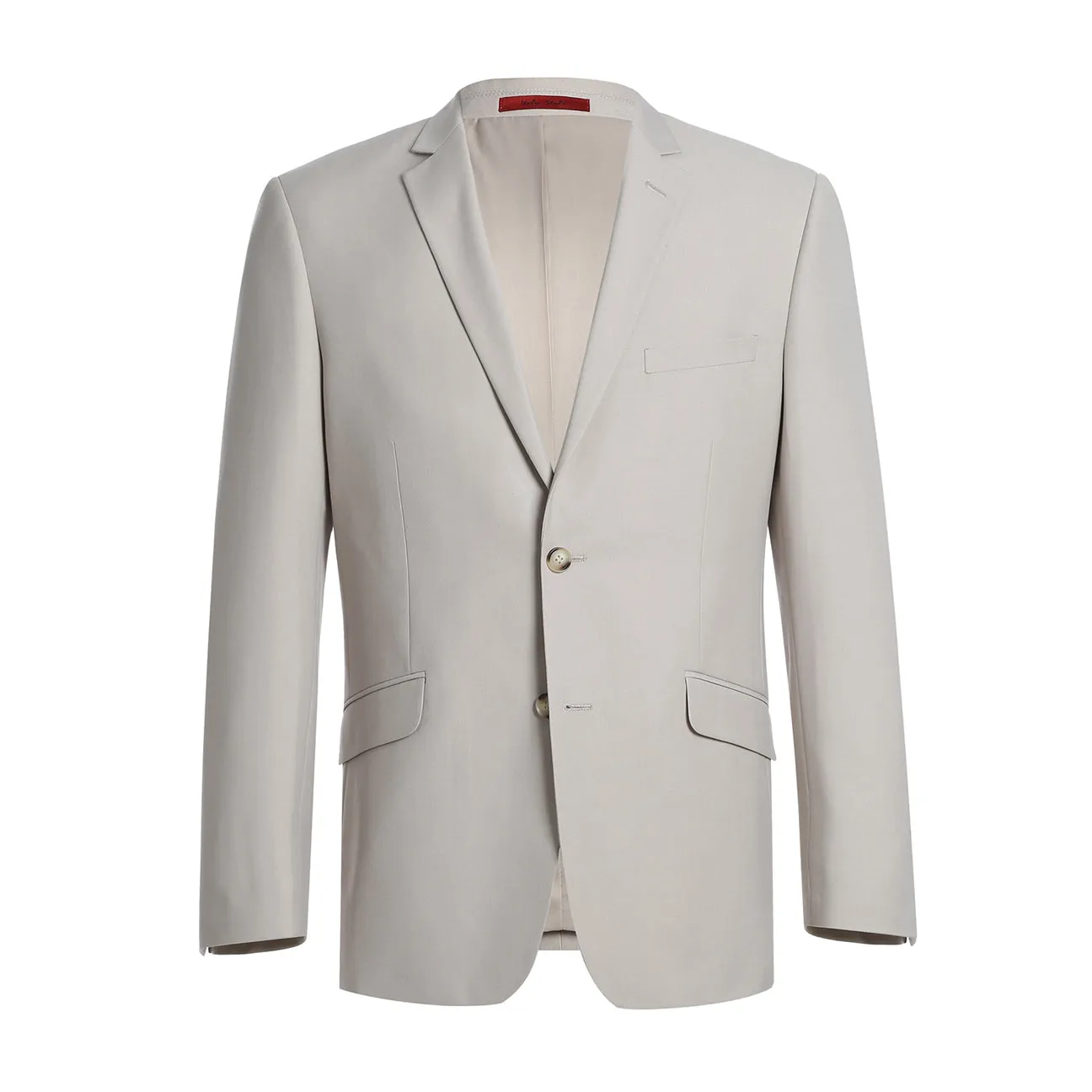 RENOIR Beige Slim Fit 2-Piece Single Breasted Notch Lapel Suit 201-84